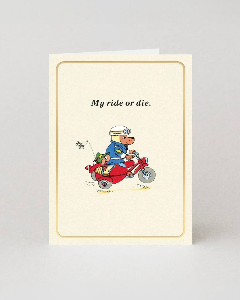My Ride Or Die Mini Card by Richard Scarry