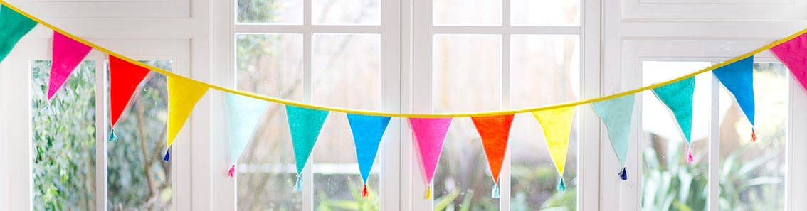 Rainbow Fabric Bunting