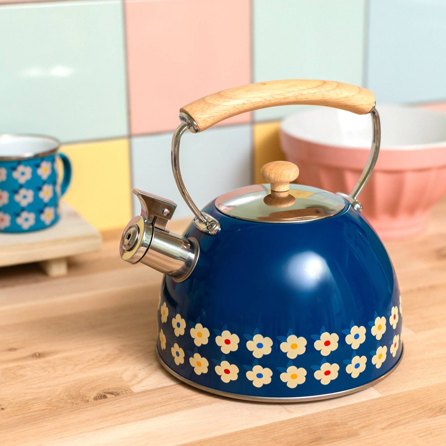 Whistling Enamelware Kettle