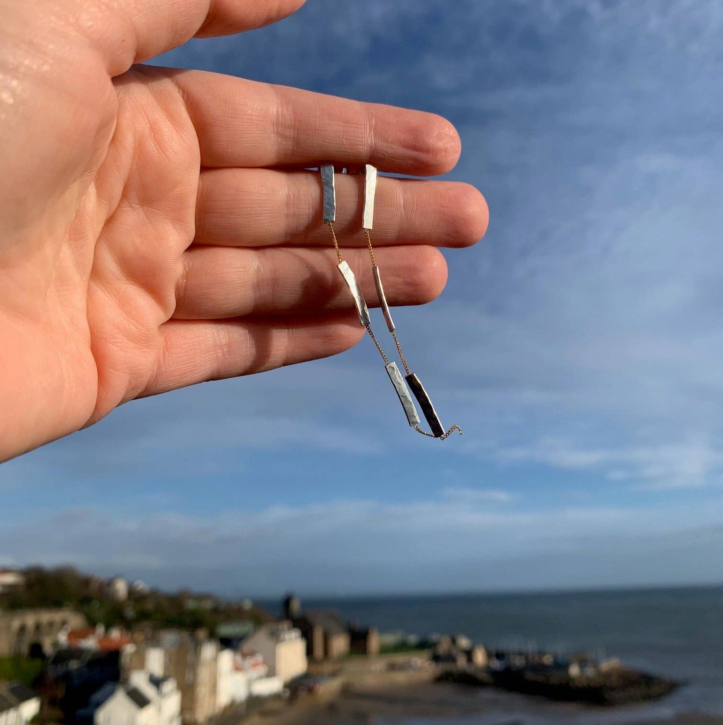 Simple Mixed Metal Earrings