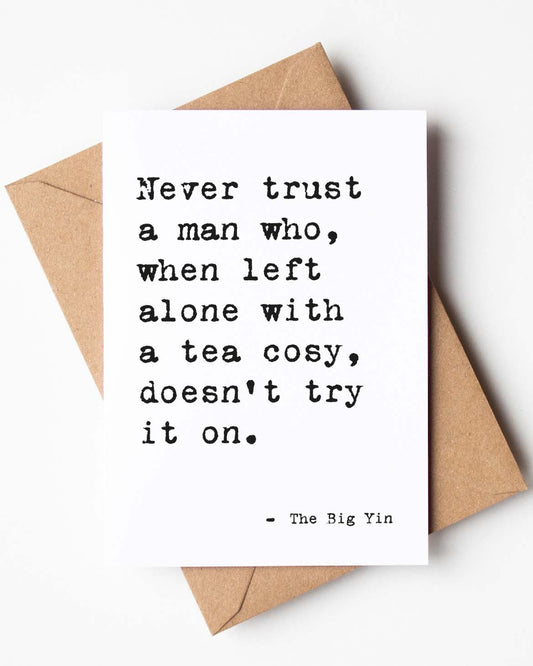 'Tea cosy' Funny Scottish Quote Card