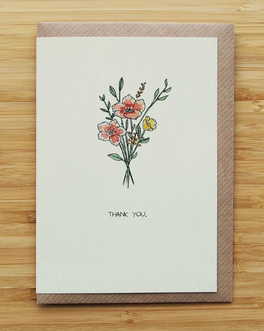 Floral Thank You Card