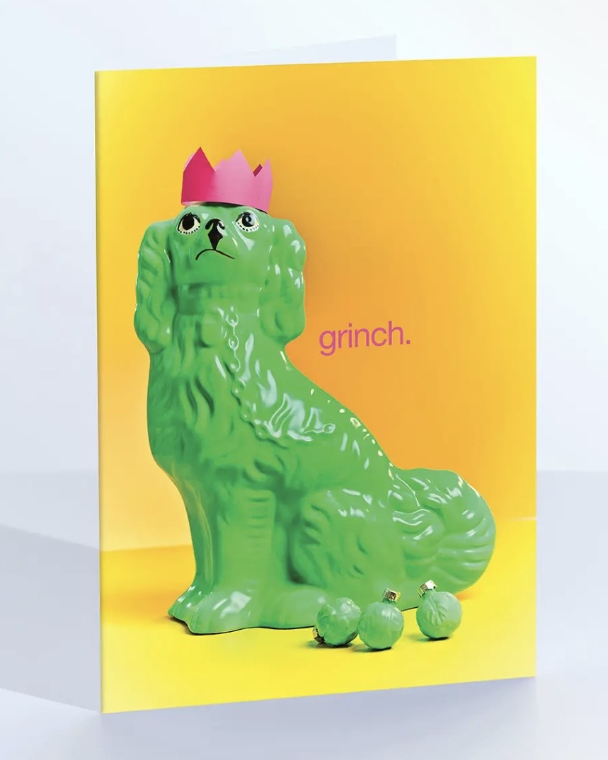 Grinch Dog Christmas Card