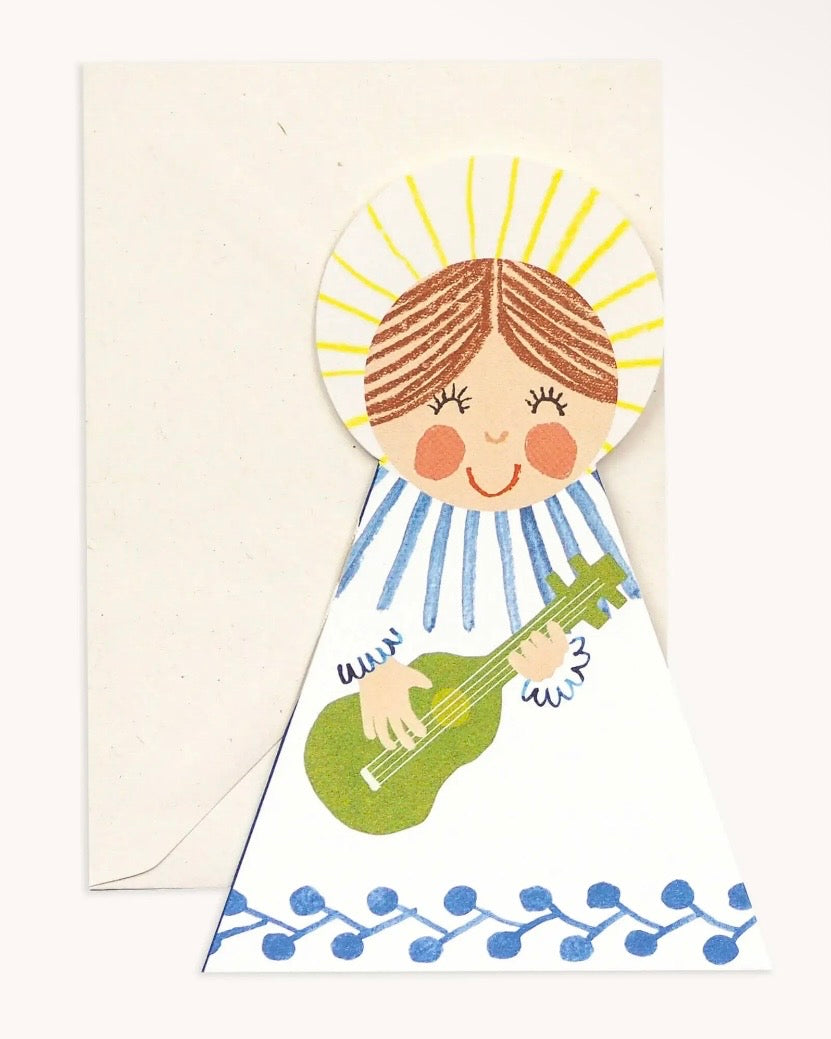 Christmas Blue Angel Card