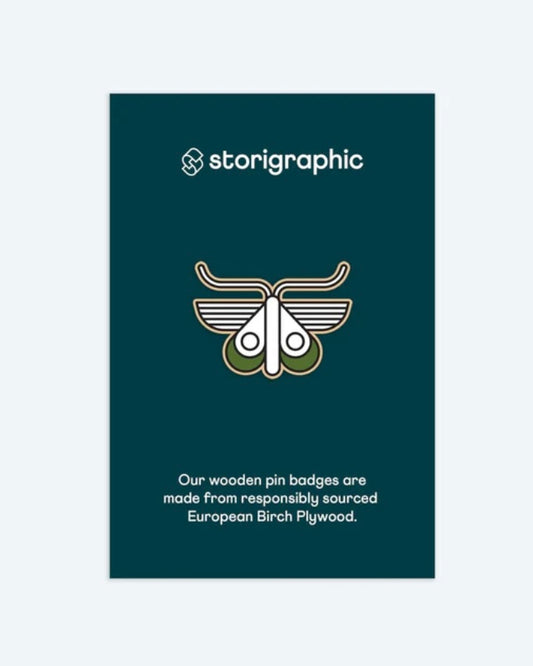 Butterfly Wooden Pin Badge
