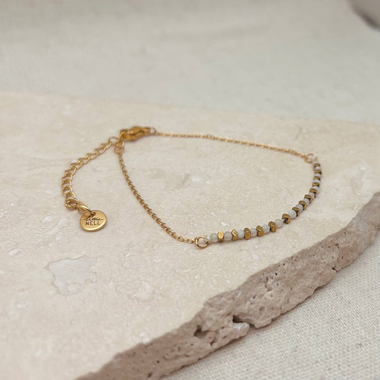 Moonstone Bead Bracelet