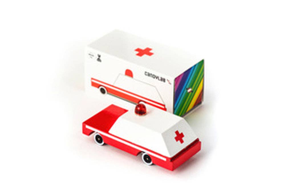 Wooden Toy Ambulance