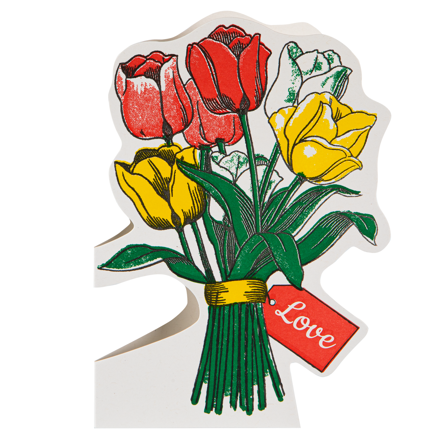 Tulips Letterpress Cut-out Card