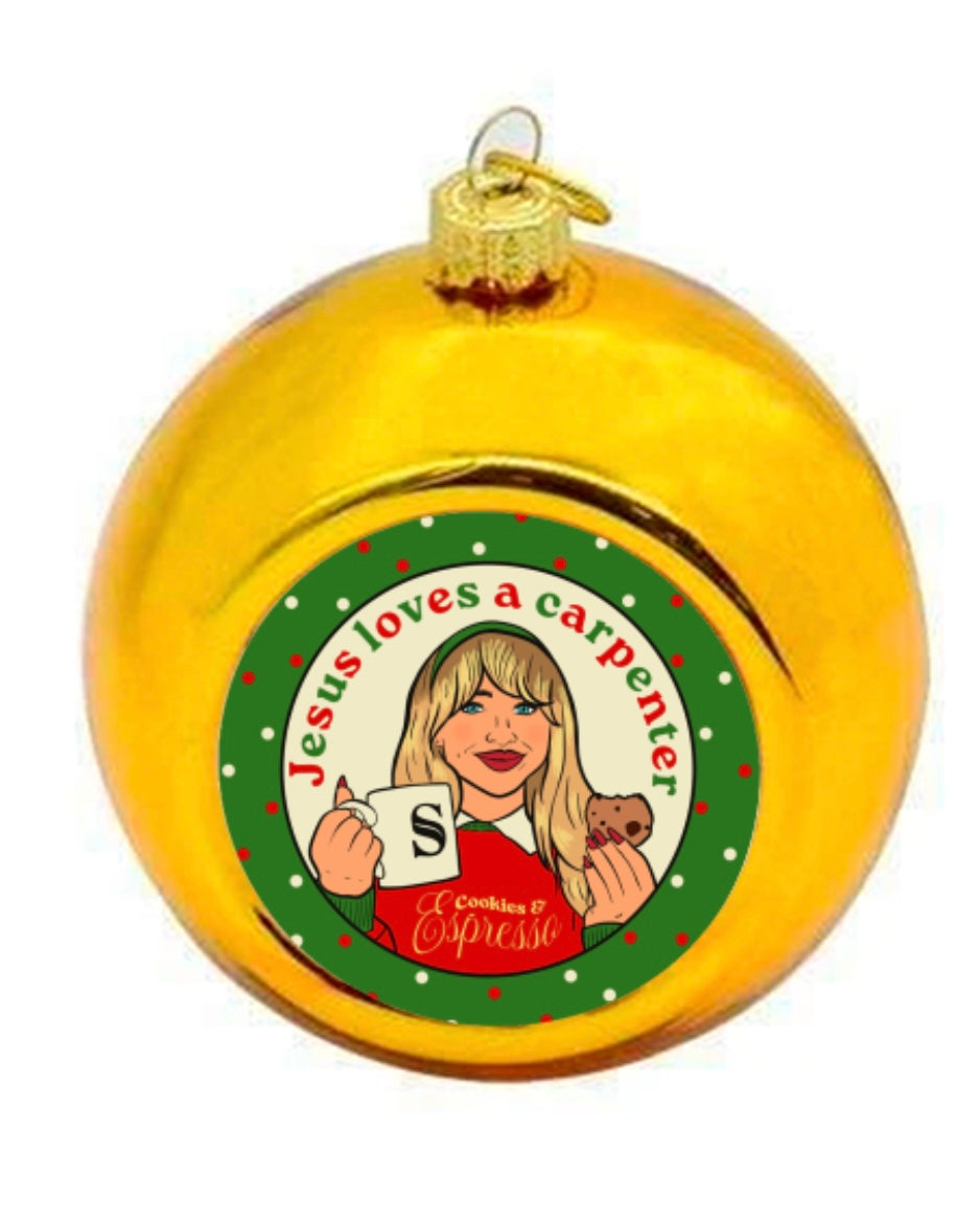 Jesus Loves A (Sabrina) Carpenter Christmas Bauble