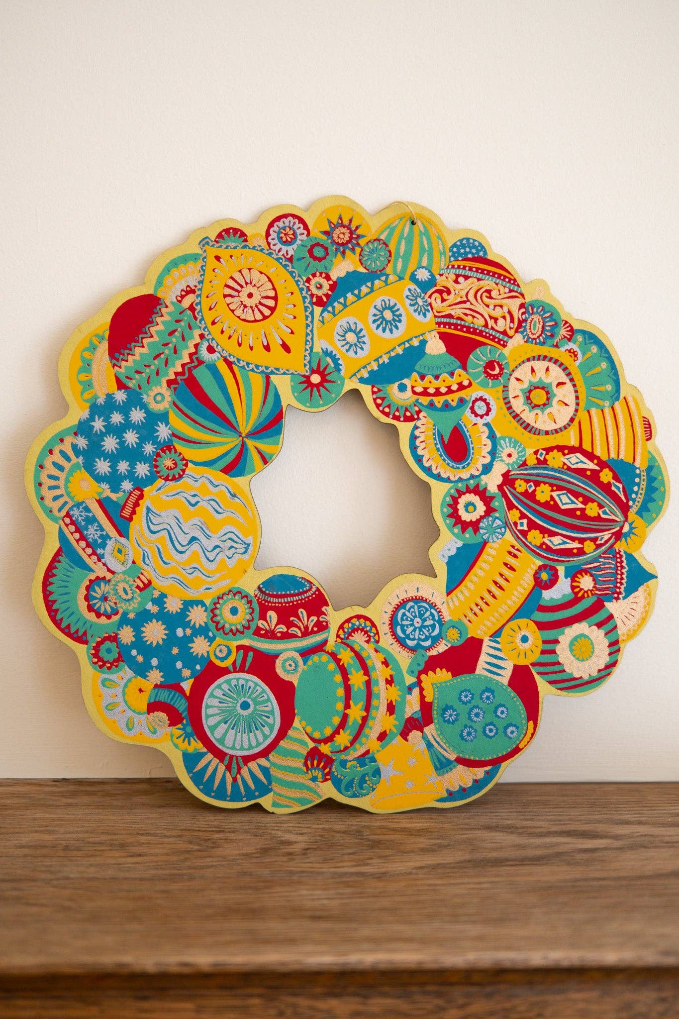 Bauble Cotton Board Wreath