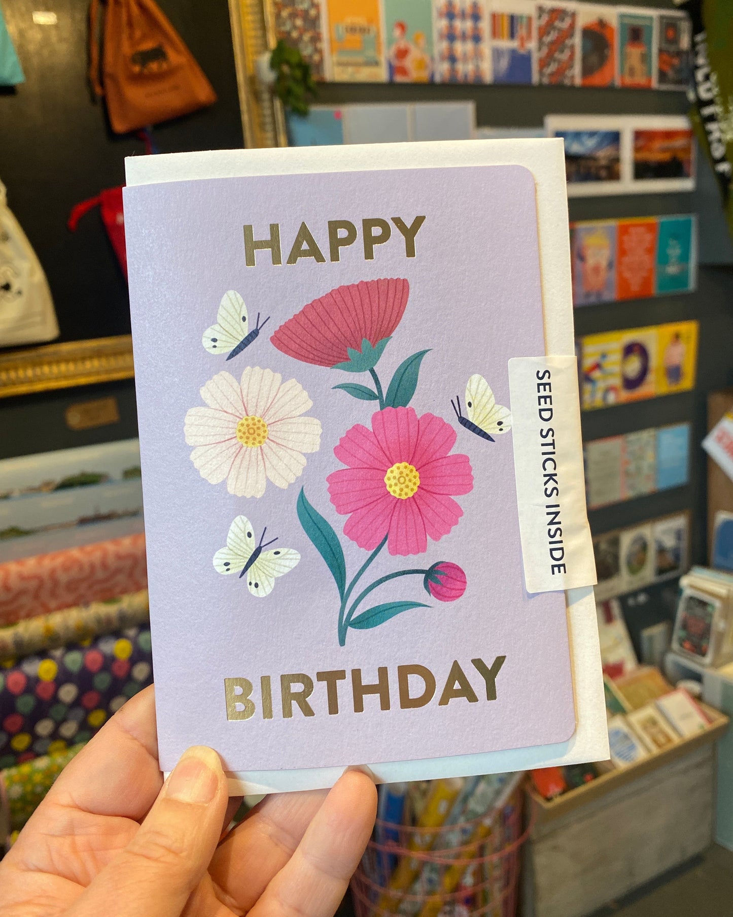 Seed Stick Happy Birthday Card