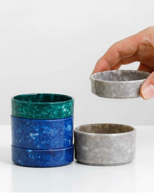 Marbled Melamine Stackable Tray - Small