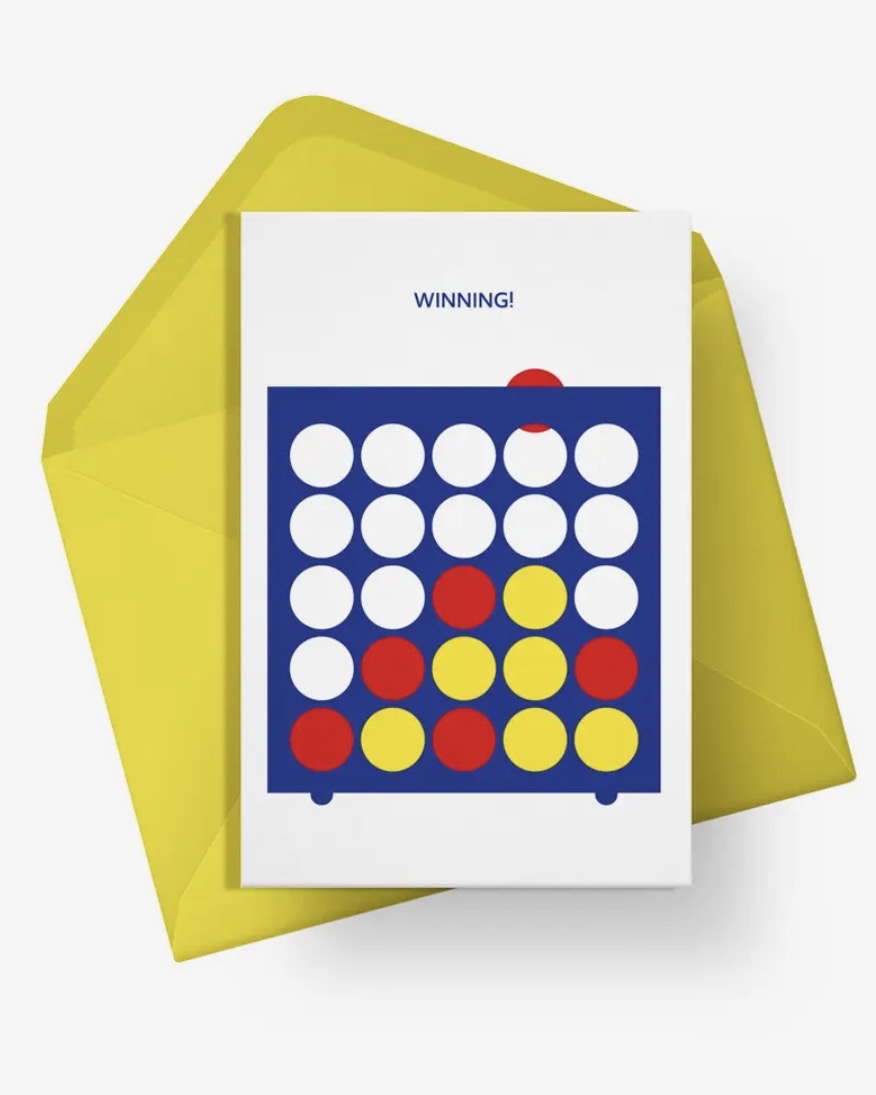 Winning Connect Four Card