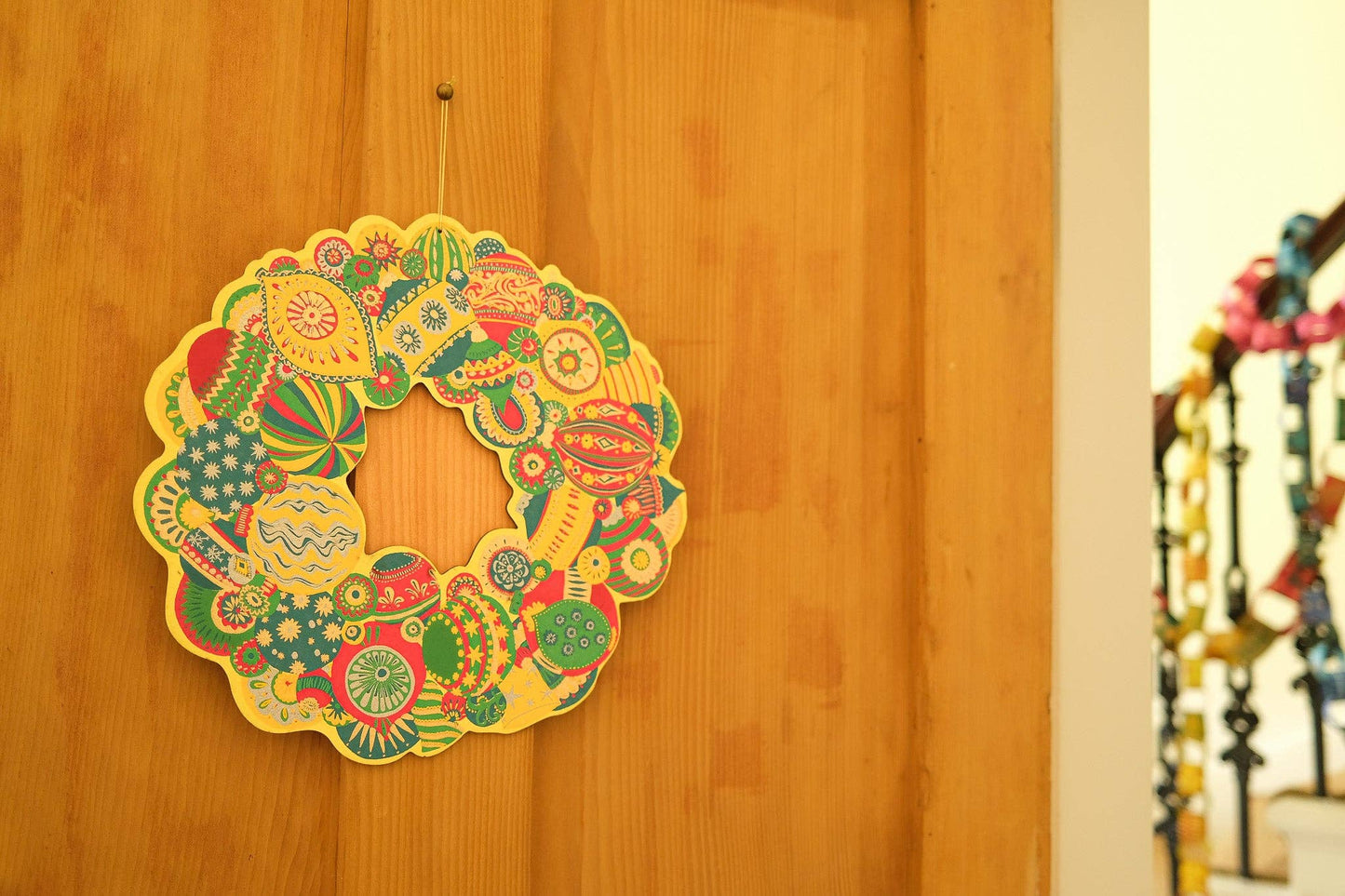 Bauble Cotton Board Wreath