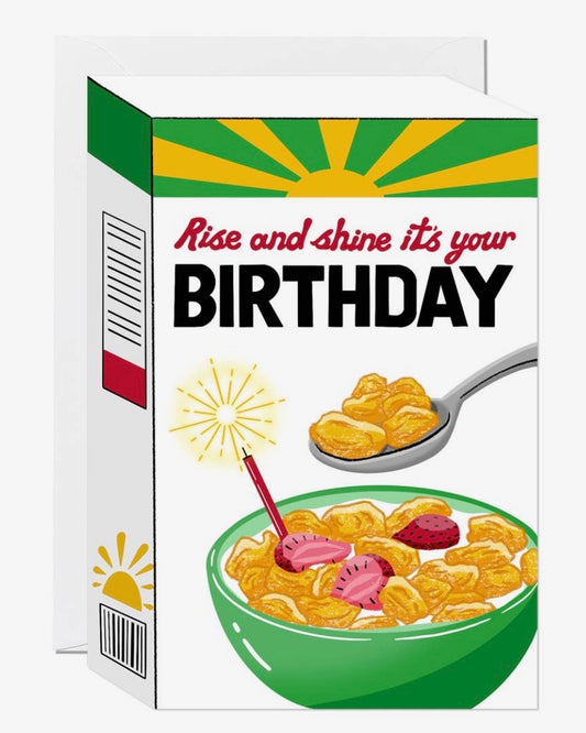 Rise & Shine Cereal Birthday Card