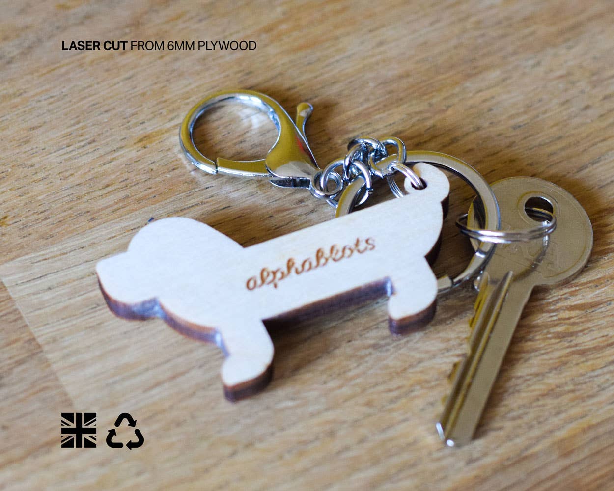 Sausage dog keyring