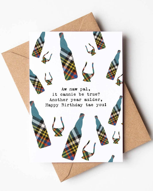 Happy Birthday Scottish Whisky Card