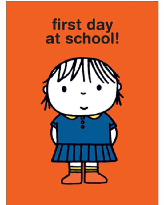 Dick Bruna First Day At School Girl Card