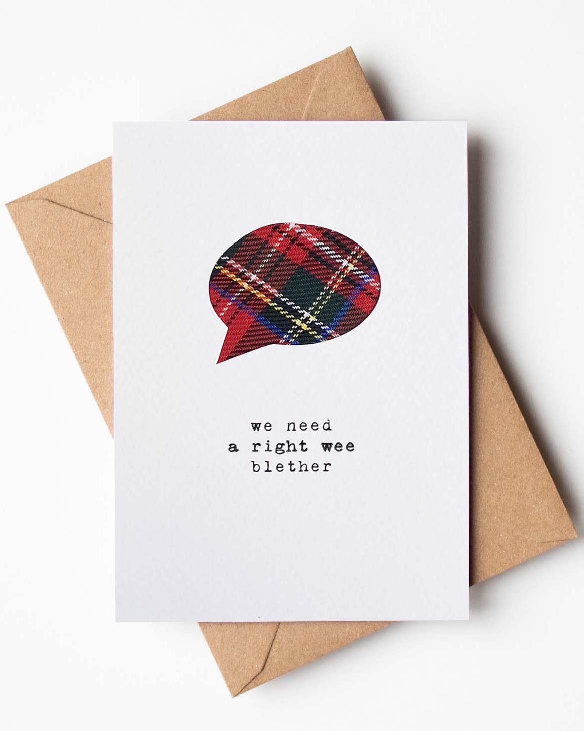 We Need A Right Wee Blether Card