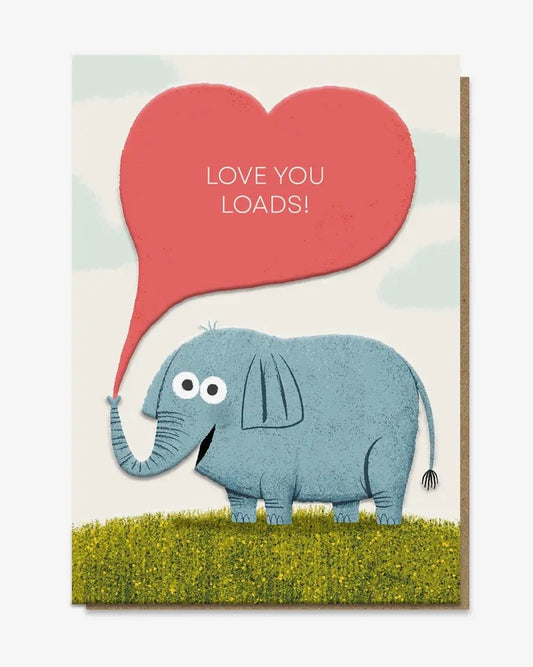 Balloon Love Elephant Card