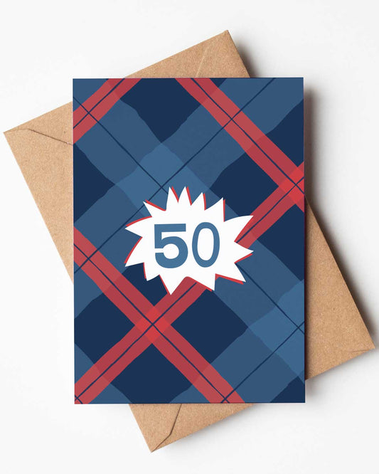 Tartan ‘50' Card