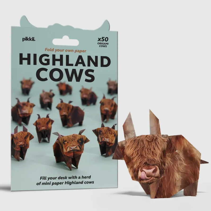 Paper Highland Cows Origami Kit