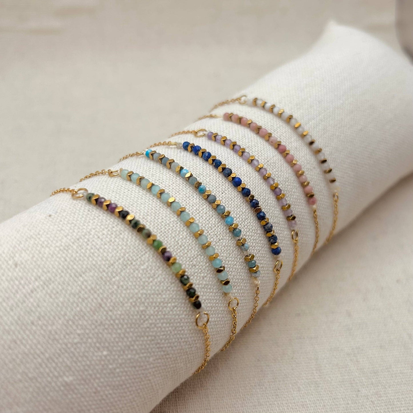 Moonstone Bead Bracelet