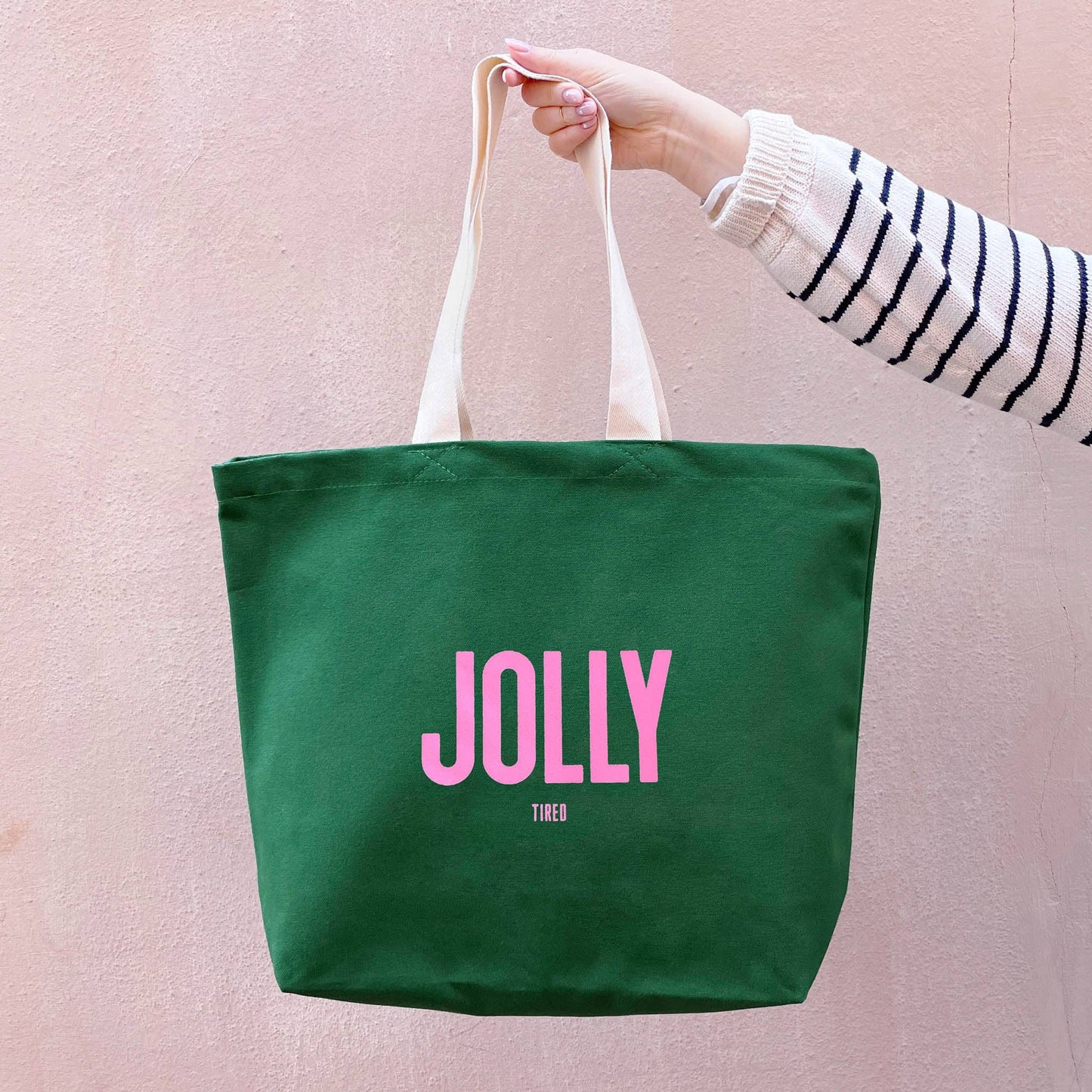 Jolly (Tired) Forest Green Tote Bag