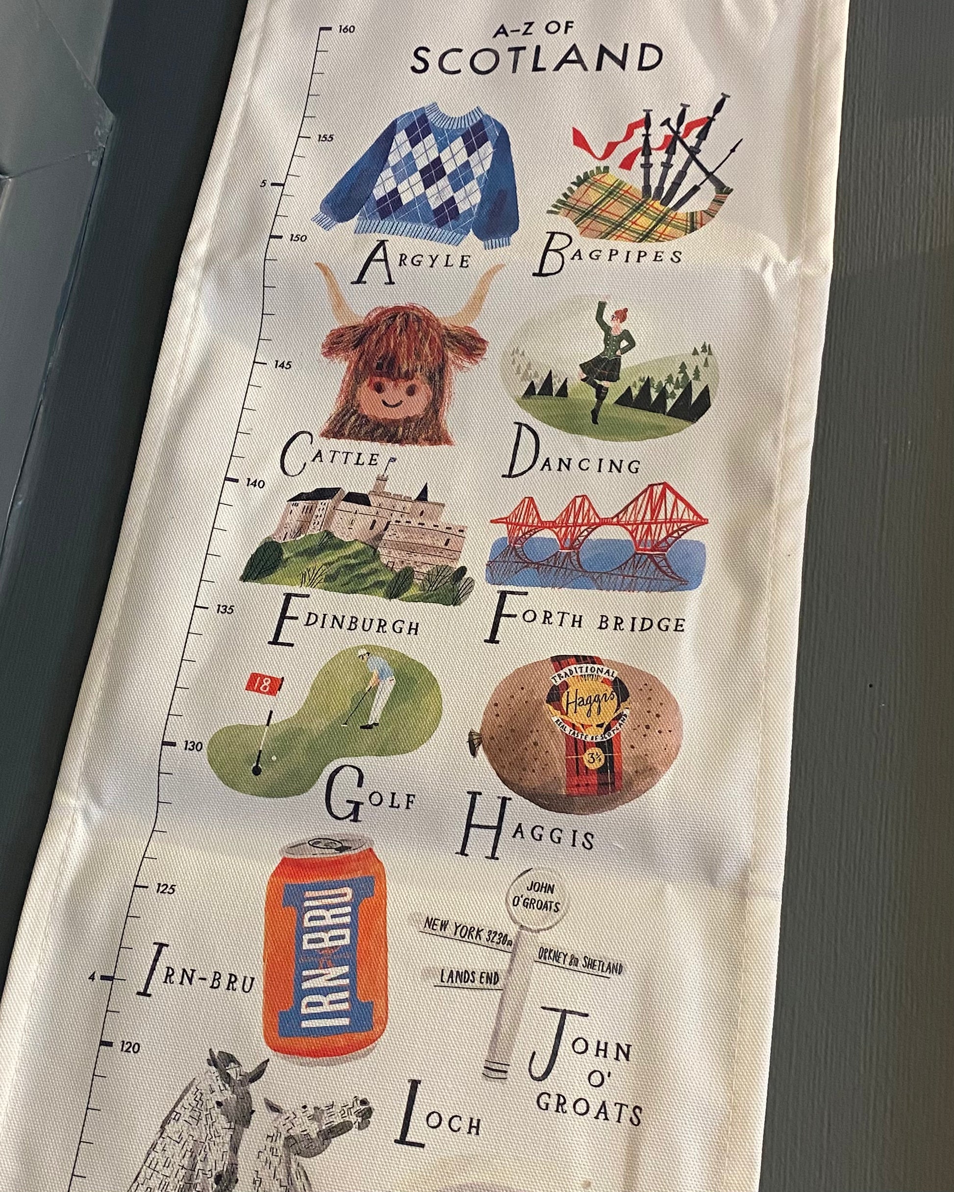A-Z Of Scotland Fabric Height Chart-Oldfield Design Co-My Beautiful Caravan