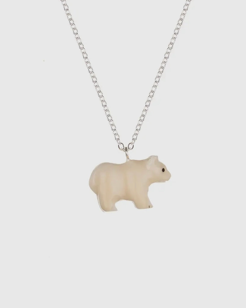 Handmade Tagua Polar Bear Pendant
