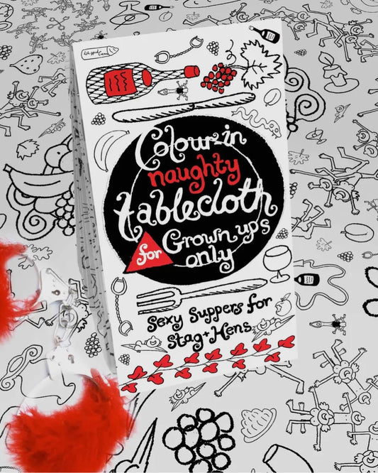 ADULTS ONLY Colour-In Tablecloth-EggNogg-My Beautiful Caravan
