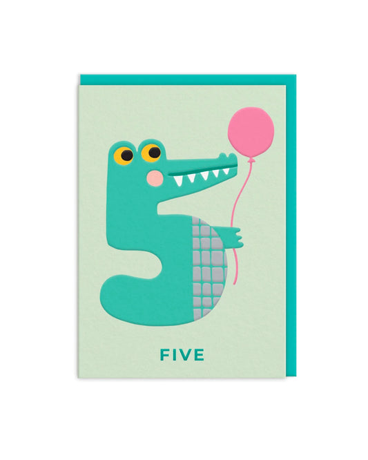 Age 5 Birthday Card-Ohh Deer-My Beautiful Caravan