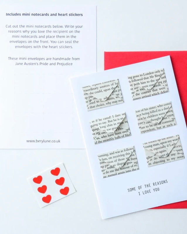 Six Love Note Mini Envelope Card