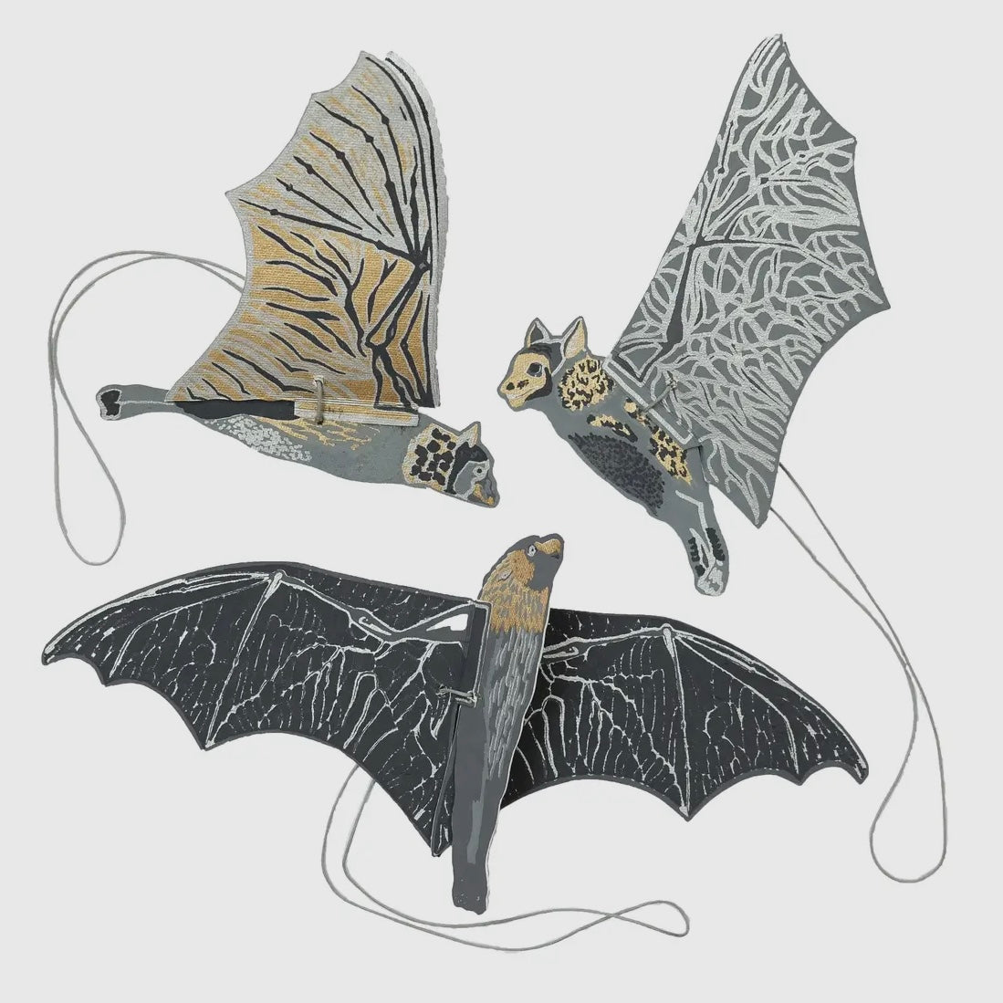 Bat Paper Ornaments-East End Press-My Beautiful Caravan