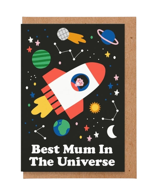 Best Mum In Universe Card-Studio Boketto-My Beautiful Caravan