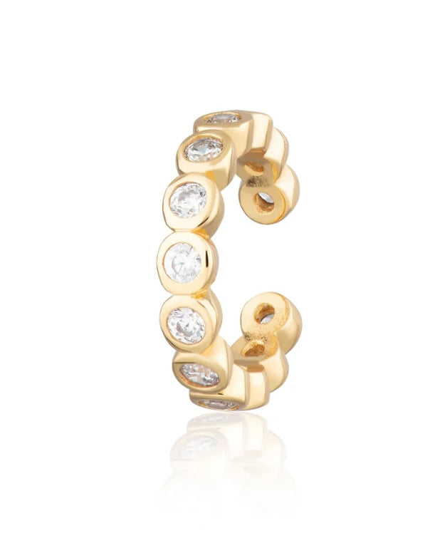 Bezel / Clear Stones Ear Cuff-Scream Pretty-My Beautiful Caravan