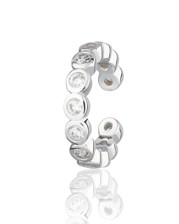 Bezel / Clear Stones Ear Cuff-Scream Pretty-My Beautiful Caravan