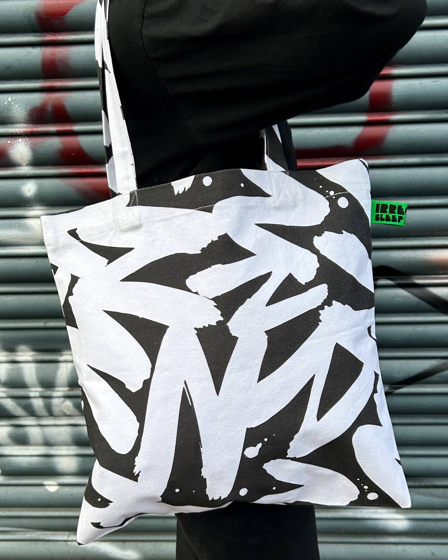 Big Ez Tote Bag in Mono-Irregular Sleep Pattern-My Beautiful Caravan