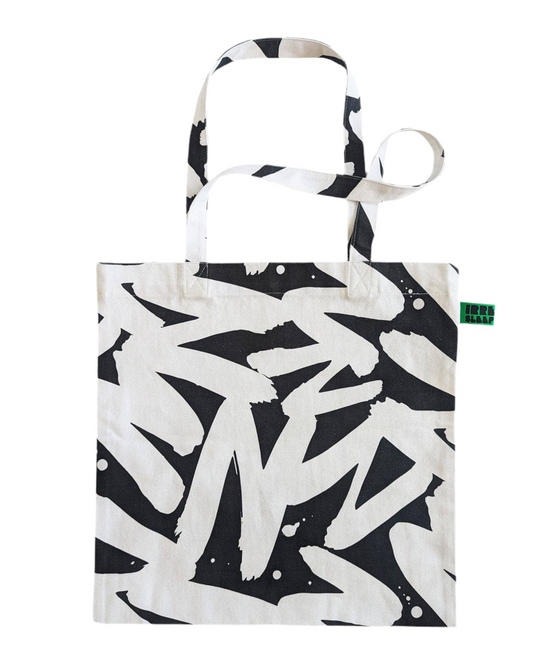 Big Ez Tote Bag in Mono-Irregular Sleep Pattern-My Beautiful Caravan