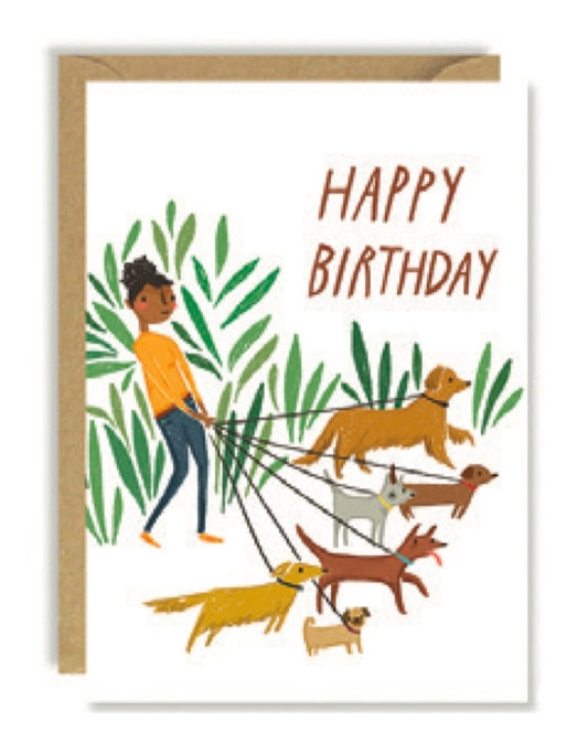 Birthday Dogwalker Card-Joy Nevada-My Beautiful Caravan
