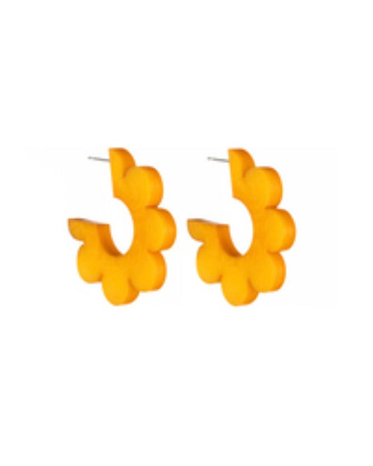 Bloom Hoop Earrings-Just Trade-My Beautiful Caravan