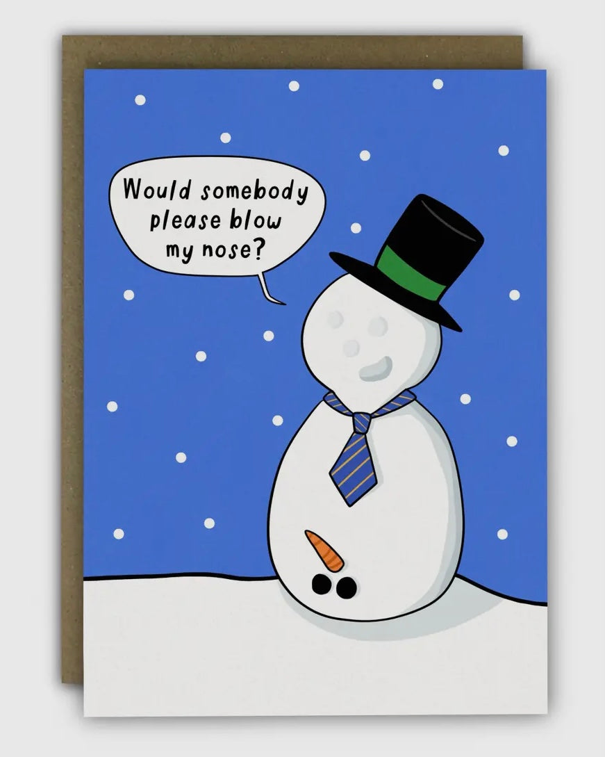 Blow My Nose Rude Christmas Card-Running With Scissors-My Beautiful Caravan