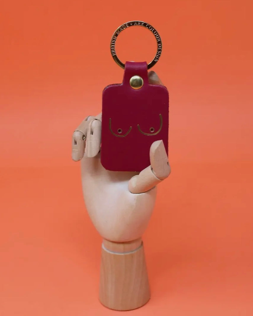 Boobs Leather Keyring-Ark Colour Design-My Beautiful Caravan