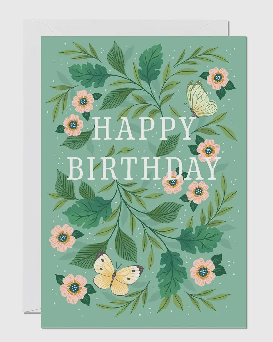 Butterflies Birthday Card-Ricicle Cards-My Beautiful Caravan