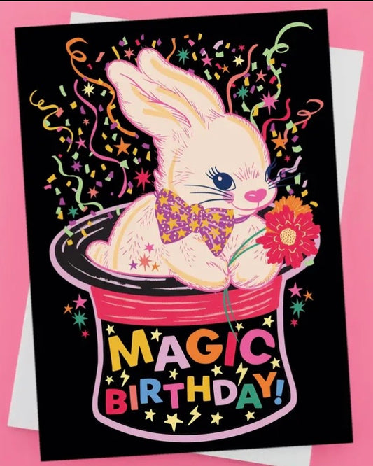 Magic Bunny Rabbit Birthday Card
