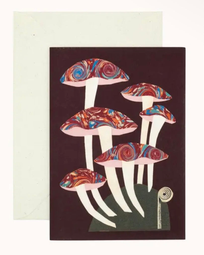 Marble Mushroom Card