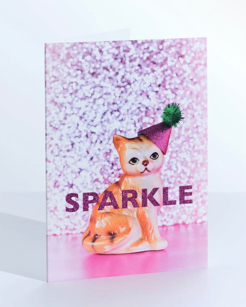 Sparkle Cat Christmas Card