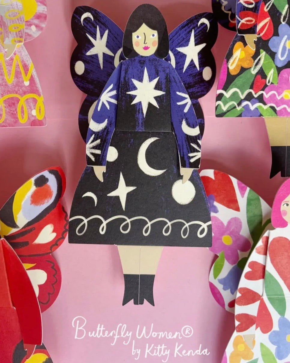 Butterfly Woman Sitting Card