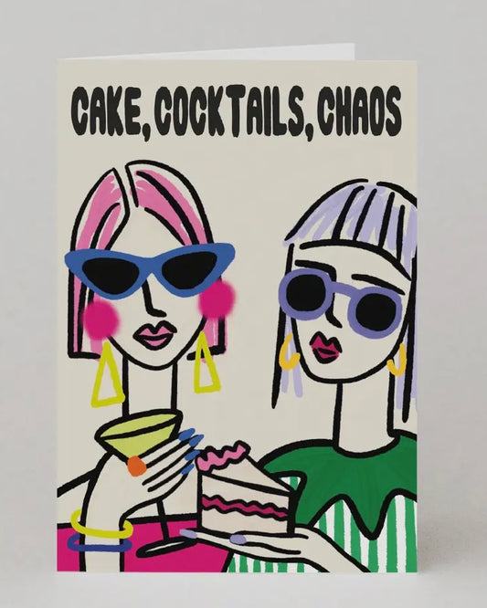 Cake, Cocktails, Chaos Card-Studio Boketto-My Beautiful Caravan