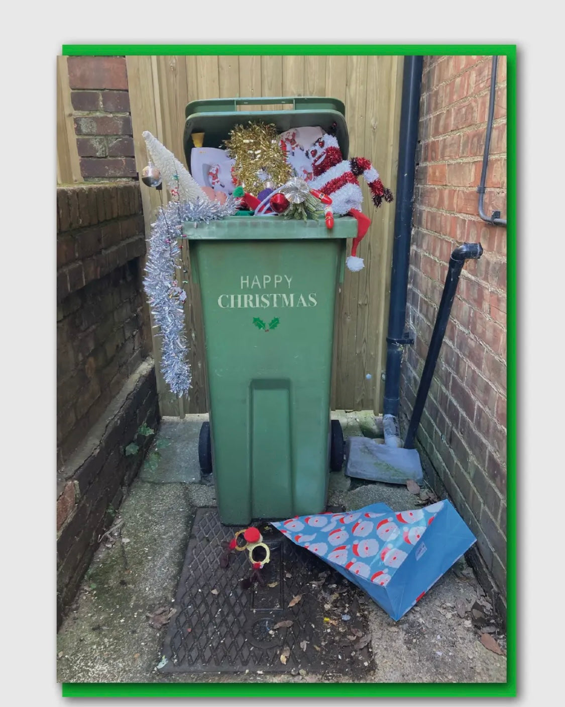 Cheeky Christmas Bin Card-Objectables-My Beautiful Caravan